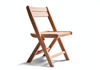 Wooden chair on white background, Modern Chair Object Design