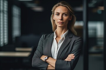 A determined businesswoman conquering a challenging obstacle course, representing her resilience and perseverance in the face of adversity.