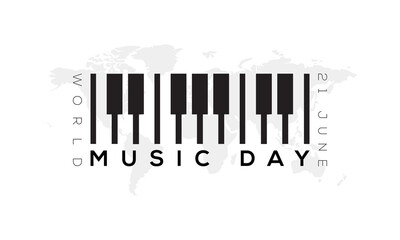 music day logo, world music day illustration, world music day 21 june