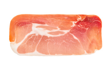 Hamon is Spanish jamon and traditional food, Jamon Serrano, Italian Prosciutto Crudo or Parma ham isolated on white background.