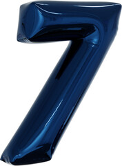 3d rendering of the alphabet letter made of blue foil balloon isolated