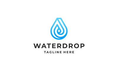 Water drop logo design vector illustration