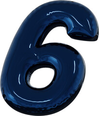 3d rendering of the alphabet letter made of blue foil balloon isolated