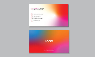 Double-sided creative business card template, creative modern name card and business card, Creative and modern business card template, Futuristic business card design, horizontal simple clean template