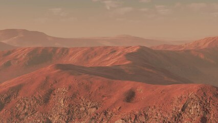 The view of rock formations in Wadi Rum desert - Powered by Adobe