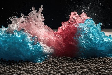 colorful wave crashing into the ocean Generative AI