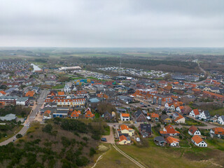 Aerial drone photo of de Koog in Texel