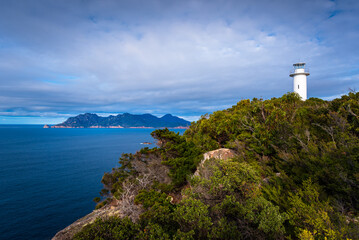 Fototapeta na wymiar Lighthouse on the coast