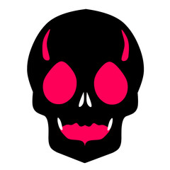 game logo icon illustration with skull head