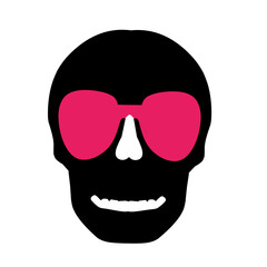 game logo icon illustration with skull head