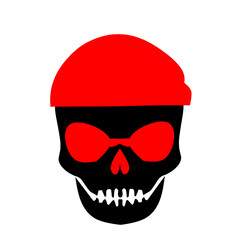 game logo icon illustration with skull head