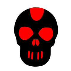 game logo icon illustration with skull head