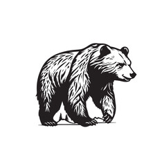 Fototapeta na wymiar Bear silhouette Logo design vector template. Logo animal Logotype concept icon.