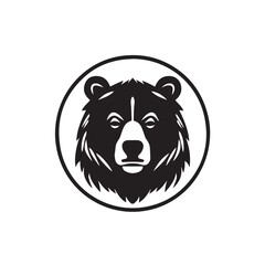 Fototapeta premium Bear silhouette Logo design vector template. Logo animal Logotype concept icon.