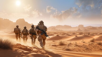 Special Forces Soldiers at Desert
