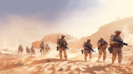 Special Forces Soldiers at Desert