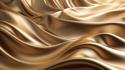 Golden fabric as a background. Generative AI