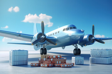 A cargo plane and cargoes around Generative AI.