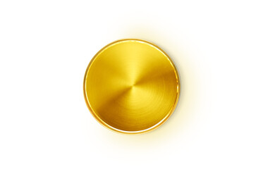 gold coin top view laying  PNG transparent