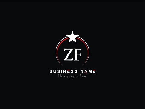 Minimalist Unique ZF Logo Letter, Typography Letter Zf fz Alphabet Logo Icon Design