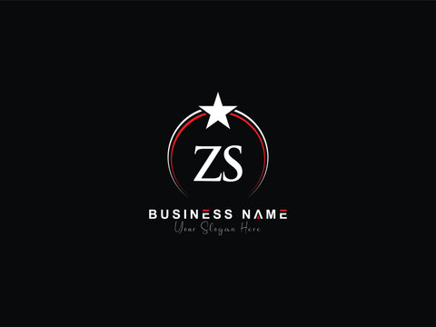 Minimalist Unique ZS Logo Letter, Typography Letter Zs sz Alphabet Logo Icon Design