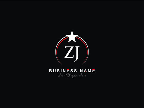Minimalist Unique ZJ Logo Letter, Typography Letter Zj jz Alphabet Logo Icon Design