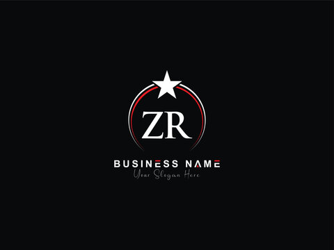 Minimalist Unique ZR Logo Letter, Typography Letter Zr rz Alphabet Logo Icon Design