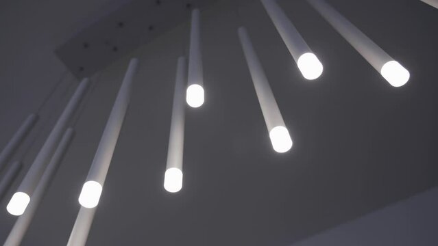 Modern light lamps hanging from the ceiling