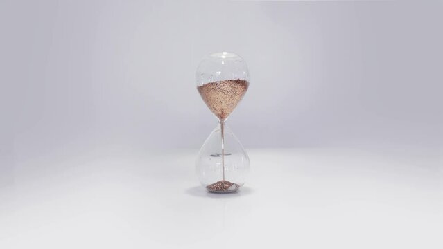 hourglass on the white background