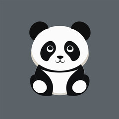 Fototapeta premium Cute vector illustration or icon of a panda
