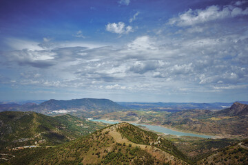 View from the top of the mountain of Sahara de la Sierra