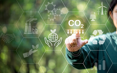 Developing sustainable CO2 concepts and low reduce CO2 emissions and carbon footprint to limit...