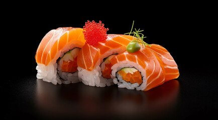 sushi with salmon generativa IA
