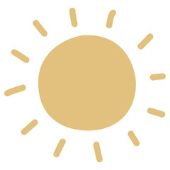 bright yellow sun shine illustration