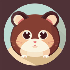 Cute vector illustrations of an hamster or a mouse