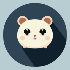 Cute vector illustrations of an hamster or a mouse