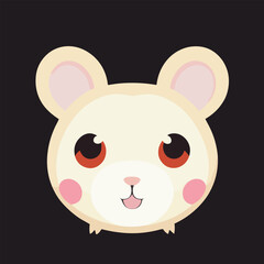 Cute vector illustrations of an hamster or a mouse