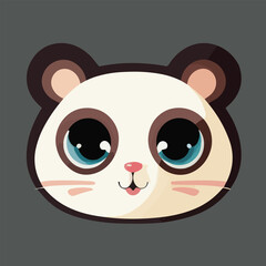 Cute vector illustrations of an hamster or a mouse