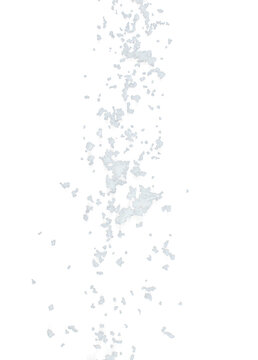 Salt flying explosion, crystal white grain salts explode abstract cloud fly. Beautiful complete seed salt splash in air, food object design. Selective focus freeze shot black background isolated
