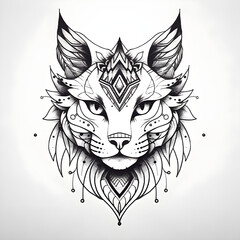 Cat tattoo, cat art, AI, Generative AI, Generative, Art