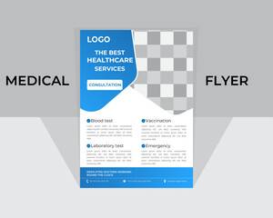 modern design template medical flyer