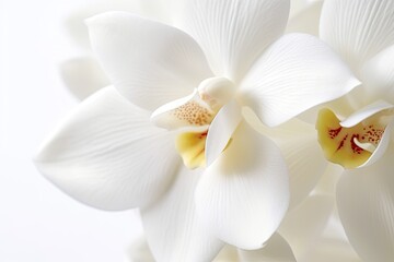 Fototapeta na wymiar Portrait macro beautiful orchid flower AI Generative