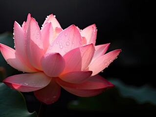 Portrait lotus flower on the water AI Generative
