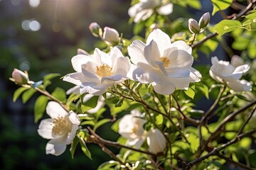 Beautiful rose flowers with light exposure AI Generative