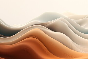 background vibrant brown design brown gradient wave futuristic element shape flow abstract. Generative AI.