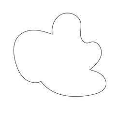 Black abstract shapes outline vectors