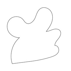 Black abstract shapes outline vectors