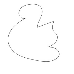 Black abstract shapes outline vectors