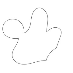 Black abstract shapes outline vectors