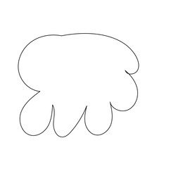 Black abstract shapes outline vectors